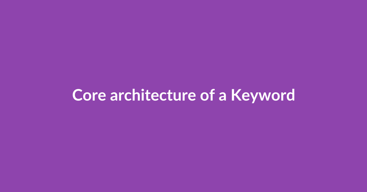 Core architecture of a Keyword Suggestion Tool